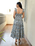 MULMUL RISHA JAAL BLOCK PRINTED TIERED DRESS MULMUL RISHA JAAL BLOCK PRINTED TIERED DRESS